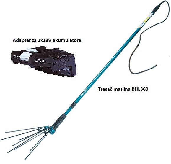 Makita akumulatorski tresač maslina BHL360 + adapter 197214-1 promo 2017 Makita akumulatorski tresač maslina BHL360 + adapter 197214-1 promo 2017