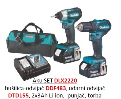 Makita akumulatorski set DLX2220 ljeto 2019 Makita akumulatorski set DLX2220 ljeto 2019