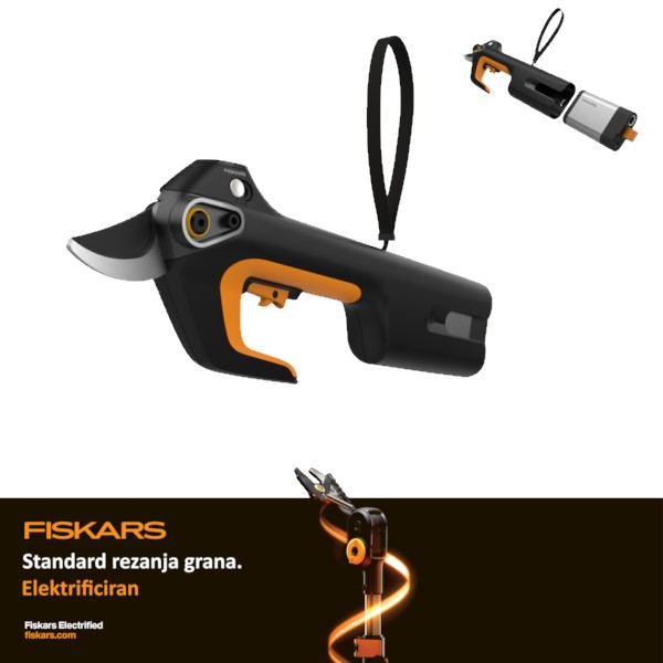 FISKARS aku škare vrtne ePruner L (12V Li-ion, 30mm, bez aku) 1082298 FAP26