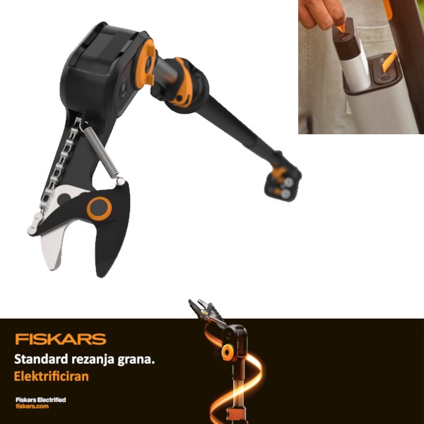 FISKARS ku škare za grane eTreePruner (18+18V, 2,4-4,0m, bez aku) 1082340 FAP26