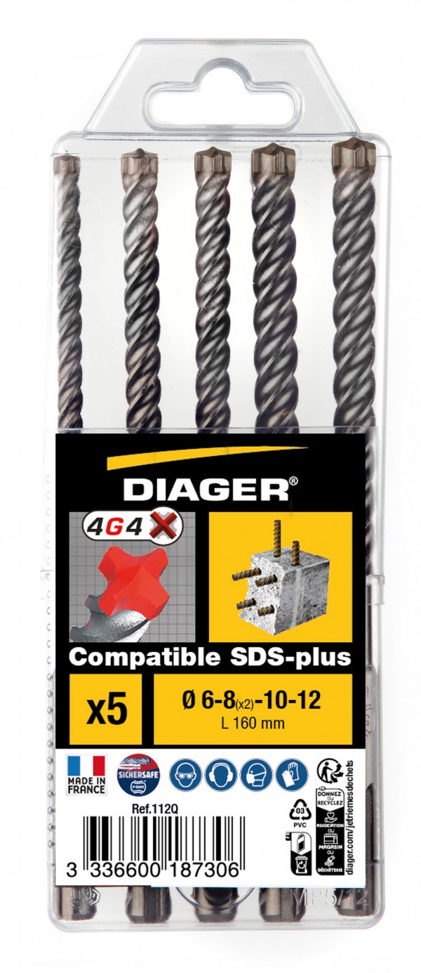 DIAGER set sds-plus svrdala 4G4 6-12mm 5/1  112Q  JP26