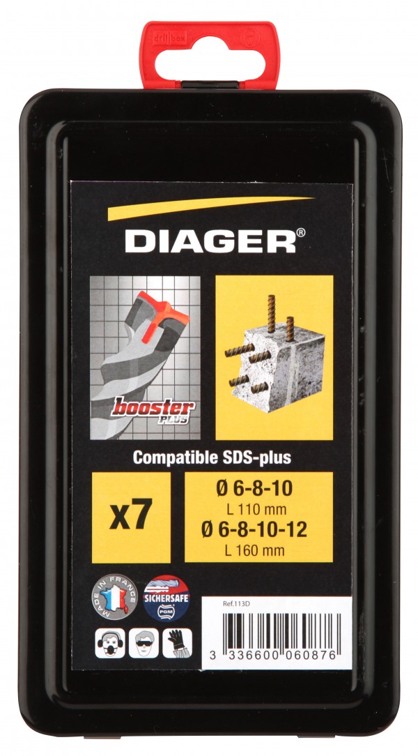 DIAGER set sds-plus svrdala Booster 6-12mm 7/1  113D  JP26