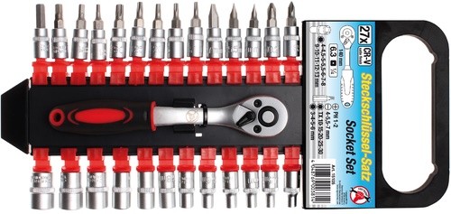 BGS set nasadnih ključeva 4-13mm,TX,PH... 1/4'' 27-dijelni Kraft. 15105 bp25
