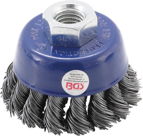 BGS četka žičana za brusilicu lončasta 65mm upletena žica pro+  3980