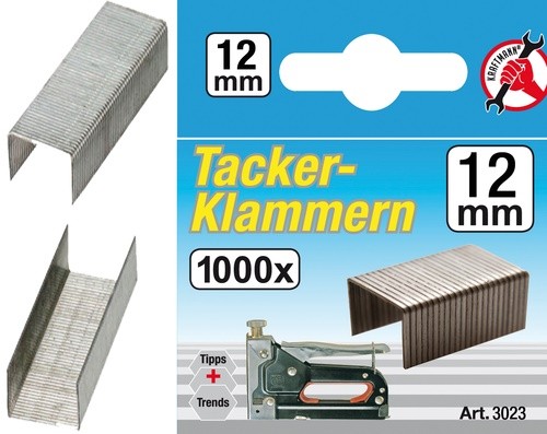 BGS ulošci za klamericu 1000kom /12mm Kraftman  3023