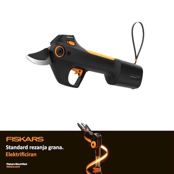 FISKARS aku škare vrtne ePruner M (8V Li-ion, 4,0Ah, 25mm) 1082297 FAP26