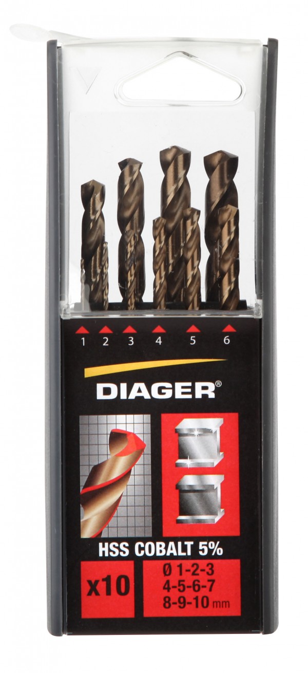 DIAGER set svrdala HSS-Co (5%) 1-10mm  10 dj.   720C  JP26