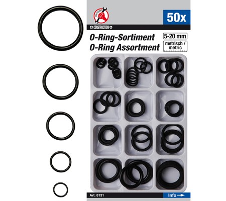 BGS set O-ring brtvi 5-20mm 50 kom Kraftmann  8131  