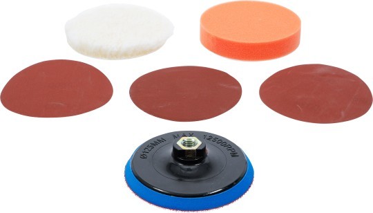 BGS set za brušenje i poliranje 125mm 8592