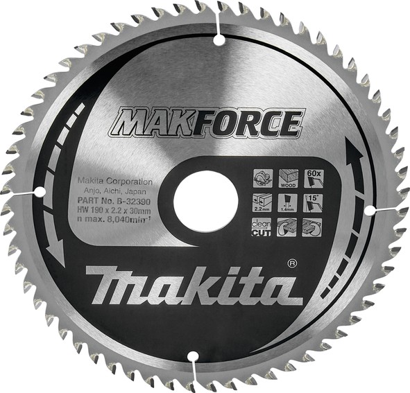 MAKITA kružni list 190x2,2x30mm Z60 B-32390 MPP