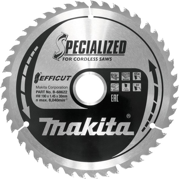 MAKITA kružni list 190x30mm Z45 B-68622  KP