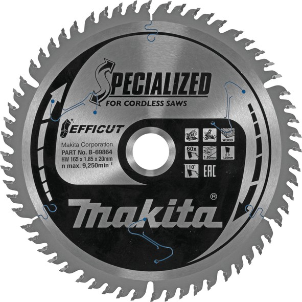 MAKITA kružni list 165x20mm Z60 B-69864  KP25