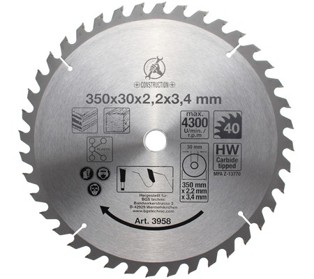 BGS kružni list 350x30 Z40  3958