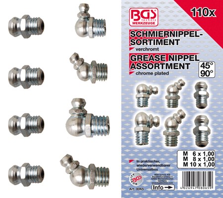 BGS Set nipl mazalica M6-8-10 110kom pro+ 8065 bp25