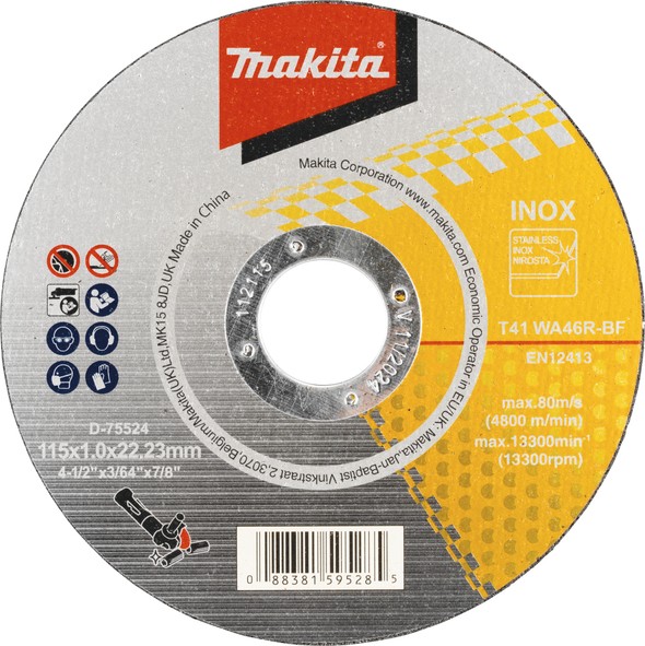 MAKITA rezna ploča 115x1x22.23mm inox  D-75524  