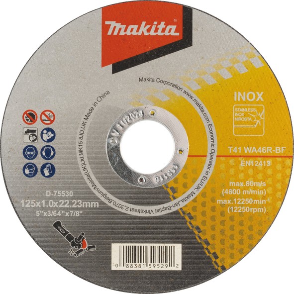 MAKITA rezna ploča 125x1x22.23mm inox   D-75530 