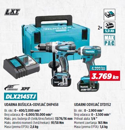 MAKITA akumulatorski set DLX2145TJ