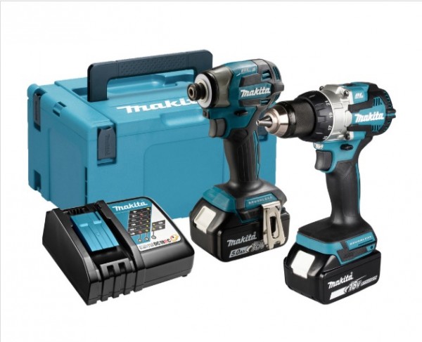 MAKITA set (DDF489,DTD173,DC18RC,BL1850Bx2) DLX2527TJ  PS25