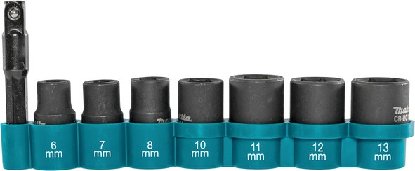 MAKITA 8-dijelni set 1/4 udarnih nasadnih ključeva s adapterom  E-12289 