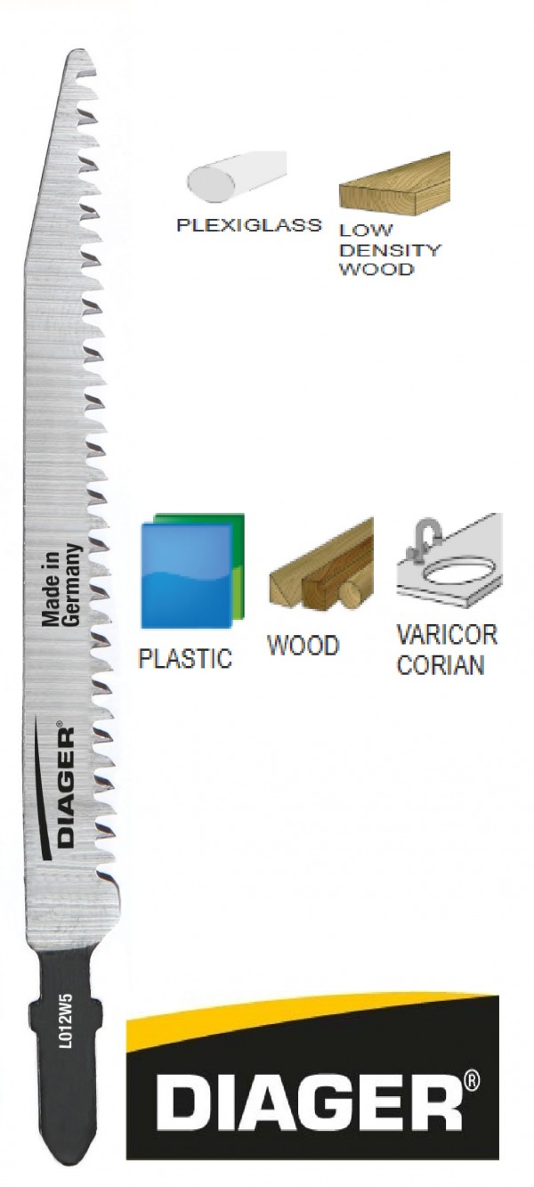 DIAGER list za ubodnu pilu - drvo,PVC 2,5x117mm 5/1   L012W5