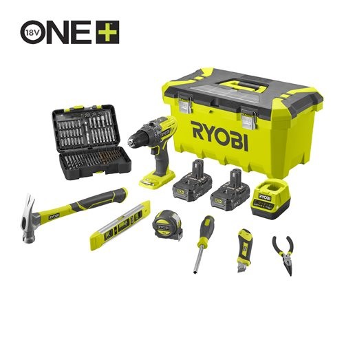 RYOBI aku buš. R18DD3-220TAH(ONE+ 18V,2x2Ah,set ruč.alata) 5133005508 PP25