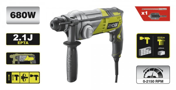 RYOBI  bušač čekić RSDS680-K  5133002444 PP25