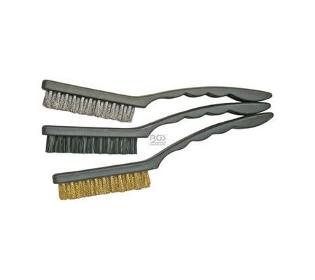 BGS set četki ručnih čelik/mesing/najlon 225mm 3dj.  3079  