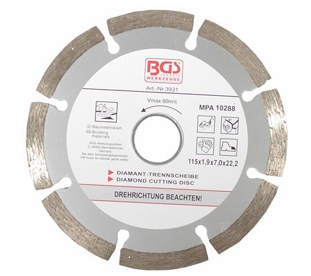 BGS dijamantna ploča 115mm segmentirana 3931