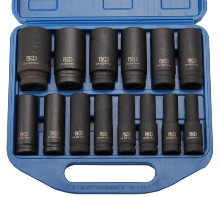 BGS set nasadnih ključeva udarnih dugih 10-32mm 1/2'' 14-ijelni.  5207