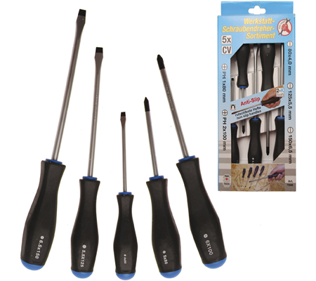 BGS set odvijača 4mm, 5.5mm, 6.5mm, ph1, ph2 5-dijelni  7946  jesen22