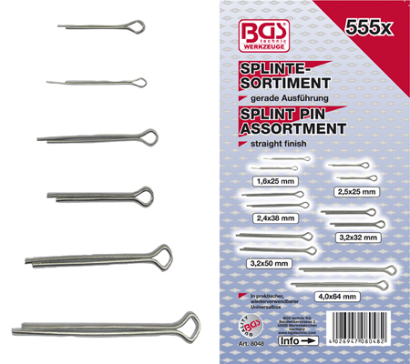 BGS set šplinti 555kom pro+  8048 bp25