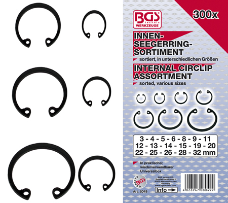 BGS set unutarnjih seger osiguraća 3-32mm 300kom pro+   8049
