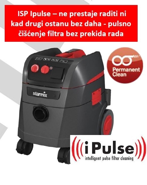 STARMIX profesionalni usisavač sa elektromagnetskim pulsnim čišćenjem filtera ISP iPulse L-1635 Basic