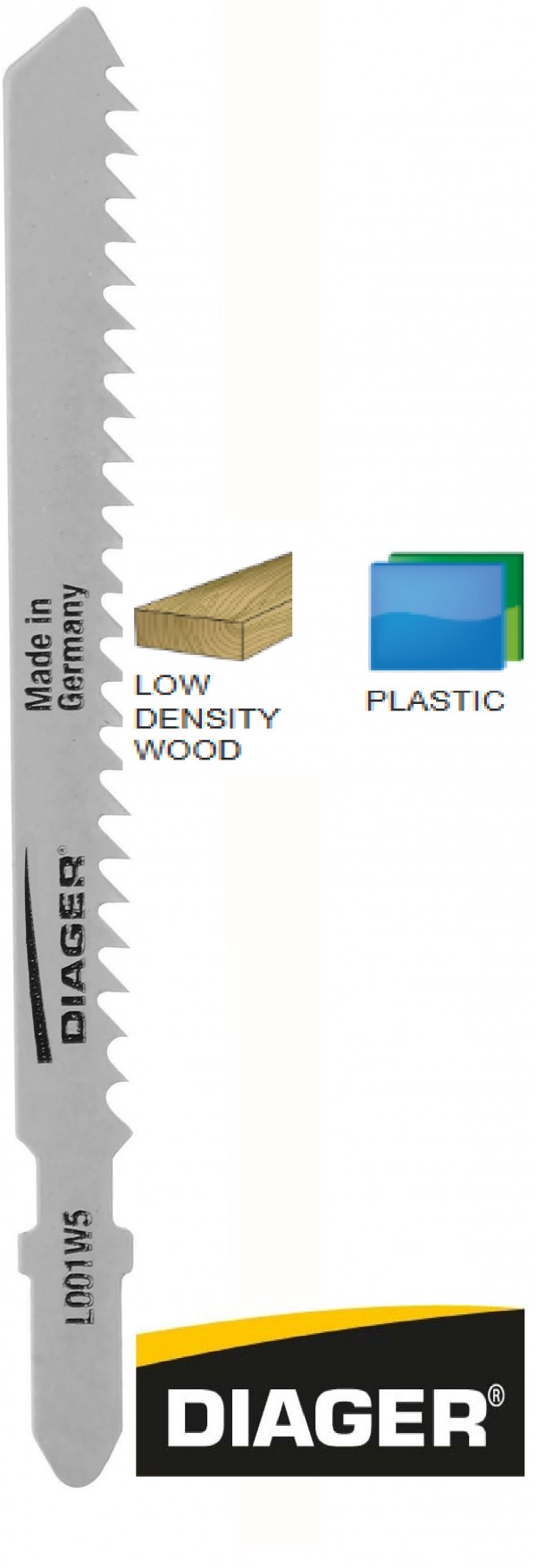 DIAGER list za ubodnu pilu-obojeni metali 2x76mm 5/1   L001M5